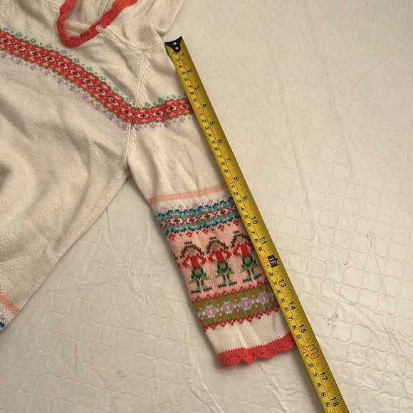 Gap ivory multicolor hooded fair isle knit sweater dress or tunic - Picture 6 of 6